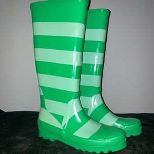 J. CREW Rain Boots, Size: Women’s 8, Color: Green